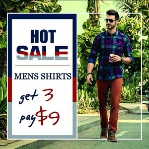 3 X $9  MEN'S ITEMS ALL SIZES ALL BRANDS